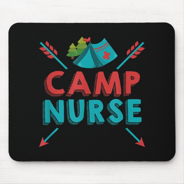 Camp Nurse Nursing RN Appreciation Camping Mouse Mat (Front)