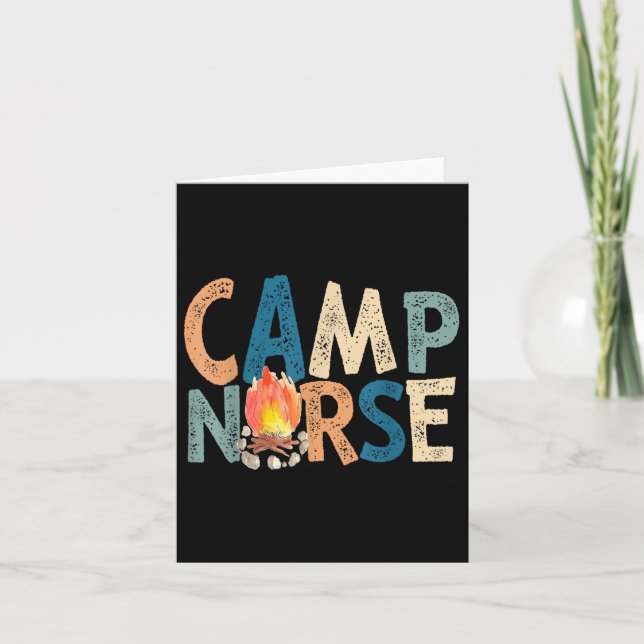 Camp Nurse Retro  Card (Front)