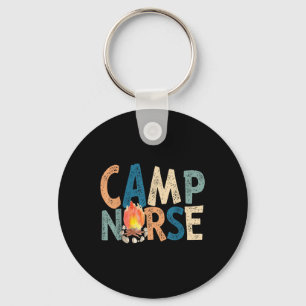 Camp Nurse Retro Key Ring
