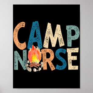Camp Nurse Retro Poster
