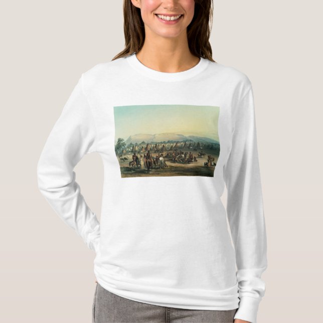 Camp of Piekann Indians T-Shirt (Front)