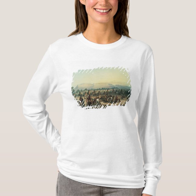 Camp of Piekann Indians T-Shirt (Front)