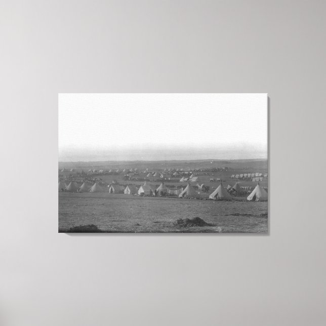 Camp of the 7th Cavalry at Pine Ridge Canvas Print (Front)