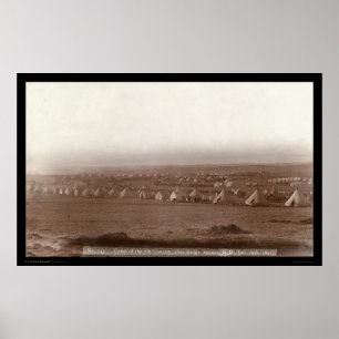 Camp of the 7th Cavalry at Pine Ridge SD 1891 Poster