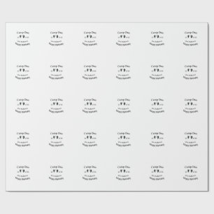 Camp one happy birthday name date campingadventure wrapping paper