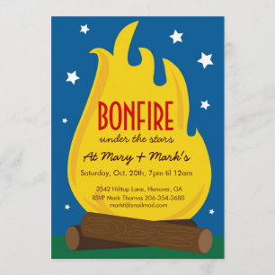 Camp out Birthday Party Invitation, Invitation