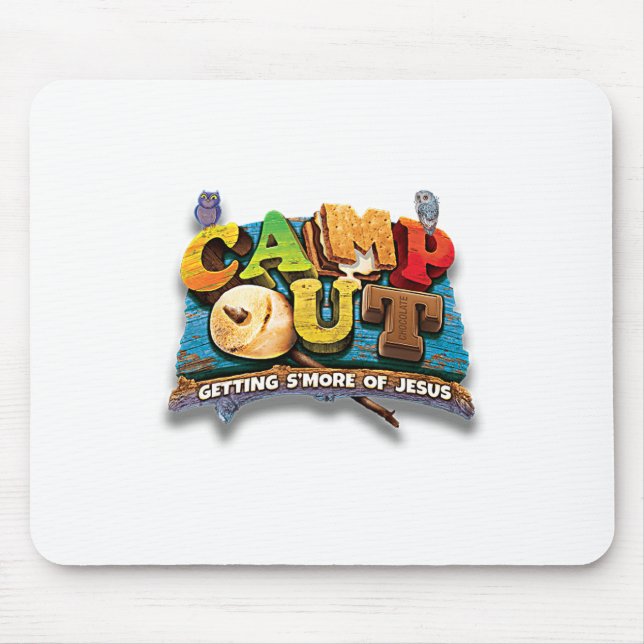 Camp Out' Getting S'more Of Jesus. A Cool Summer ! Mouse Mat (Front)