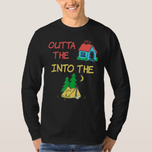 Camp Out Of The House Into Tent Family Outdoor Mat T-Shirt
