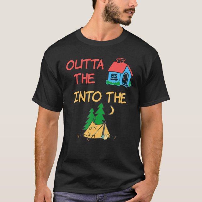 Camp Out Of The House Into Tent Family Outdoor Mat T-Shirt (Front)