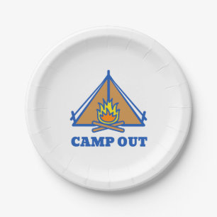 Camp out paper plate