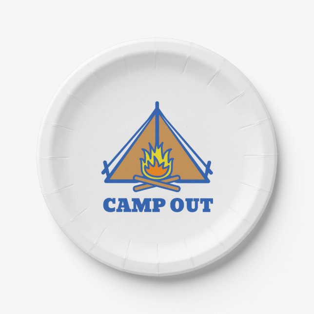 Camp out paper plate (Front)
