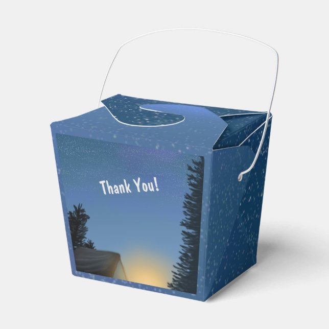 Camp Out Starry Night Favour Box (Front Side)
