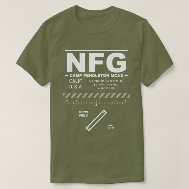 Camp Pendleton MCAS NFG T-Shirt (Design Front)