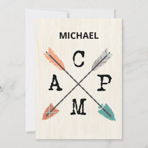 Camp Personalise Name Arrows Card