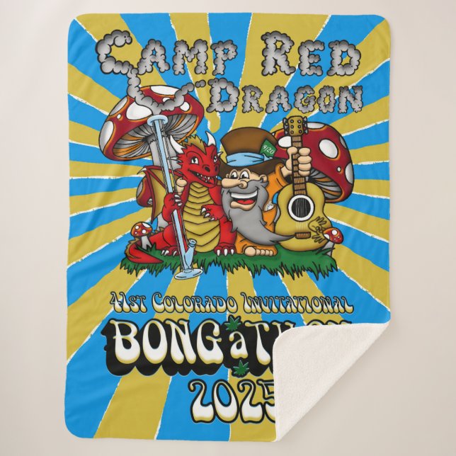 Camp Red Dragon 2025 B.A.T. Sherpa Blanket (Front)