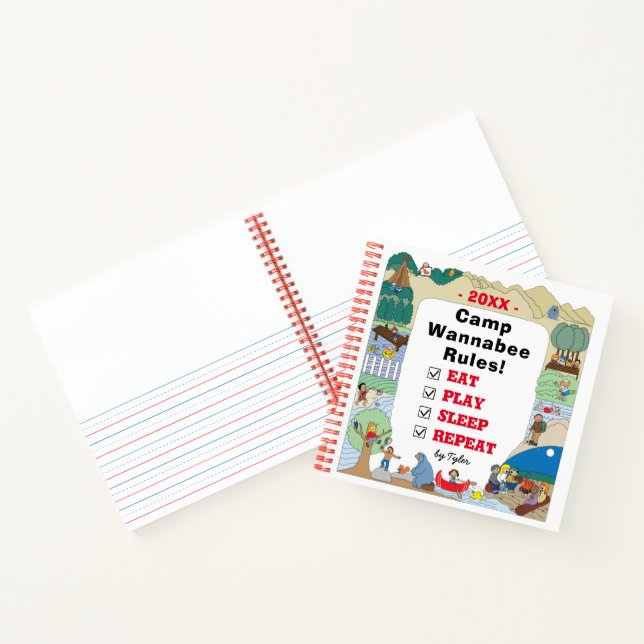 Camp Road Trip Sketchbook Notebook (Inside)