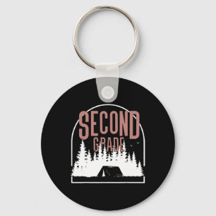 Camp Second Grade Camping Teacher 2nd Grade Back T Key Ring