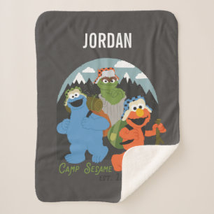 Camp Sesame Street EST. 1969   Add Your Name Sherpa Blanket