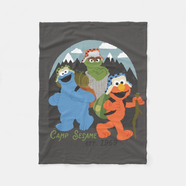 Camp Sesame Street EST. 1969 Fleece Blanket (Front)