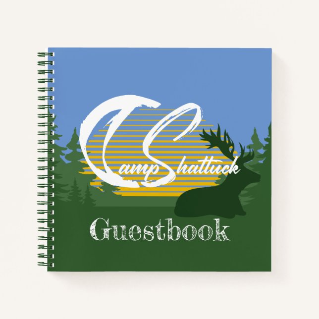 Camp Shattuck - Guestbook Sunset Elk Notebook (Front)