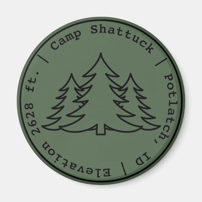 Camp Shattuck - Stamp Logo - Magnet (Front)
