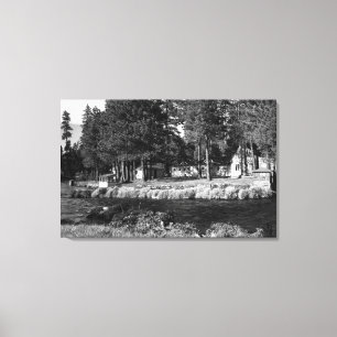 Camp Sherman, Oregon view of Rogers Cabins Canvas Print