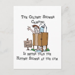Camp Shower Postcard