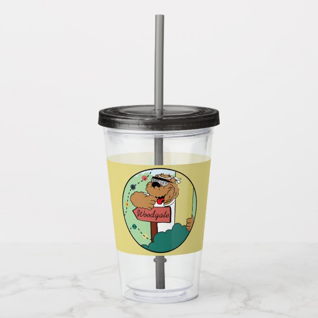 Camp Site Hiding Bear Kids Tumbler (Front)