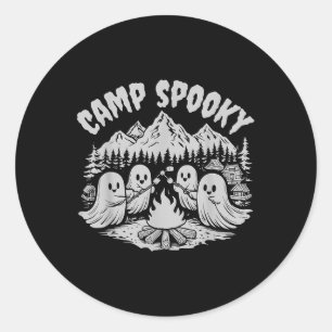 Camp Spooky Summerween Summer Halloween Cute Ghost Classic Round Sticker