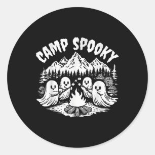 Camp Spooky Summerween Summer Halloween Cute Ghost Classic Round Sticker