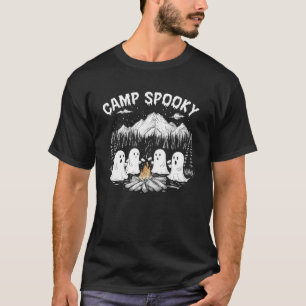 Camp Spooky Summerween Summer Halloween Cute Ghost T-Shirt