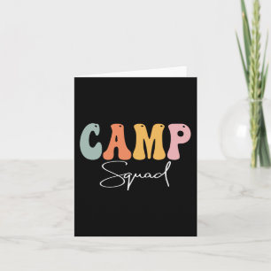 Camp Squad Retro Groovy Vintage Happy First Day Of Card