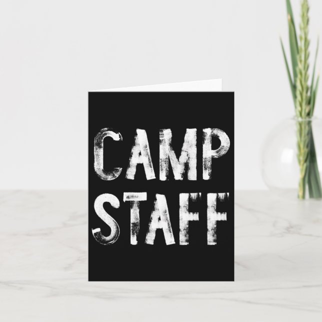 Camp Staff Counsellor Camping  Card (Front)