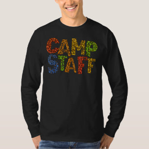 Camp Staff Leopard Print Host Summer Counsellor Te T-Shirt