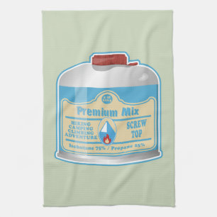 Camp stove fuel canistier propane isobutane tea towel