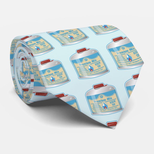 Camp stove fuel canistier propane isobutane tie (Rolled)