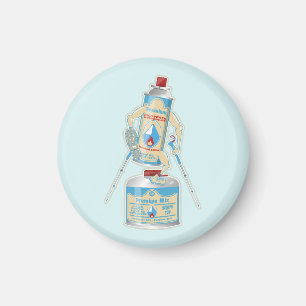 Camp stove gas canisters funny hiking magnet