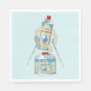 Camp stove gas canisters funny hiking napkin