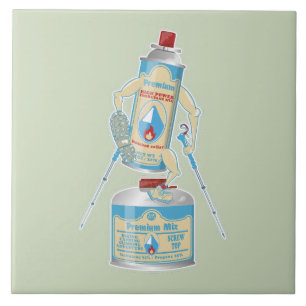 Camp stove gas canisters funny hiking tile