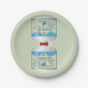 Camp Stove gas canisters Propane Butane Paper Plate