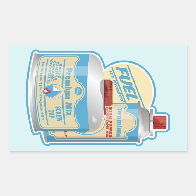 Camp Stove gas canisters Propane Butane Rectangular Sticker (Front)