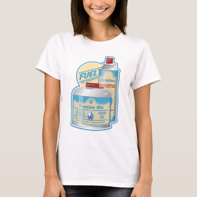 Camp Stove gas canisters Propane Butane T-Shirt (Front)