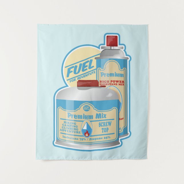 Camp Stove gas canisters Propane Butane Tapestry (Front)