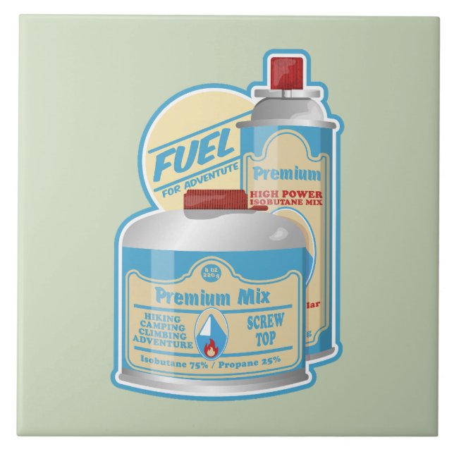 Camp Stove gas canisters Propane Butane Tile (Front)