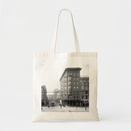 Image of Camp Street looking up from Canal Street Tote Bag