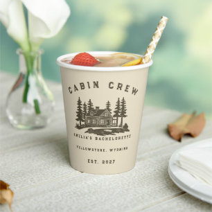 Camp Theme Camping Weekend Bachelorette Party Paper Cups