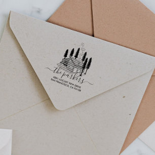 Camp Theme   Family Name Signature Return Address Rubber Stamp