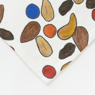 Camp Trail Mix Nuts Snack Camping Hiking Outdoors Fleece Blanket