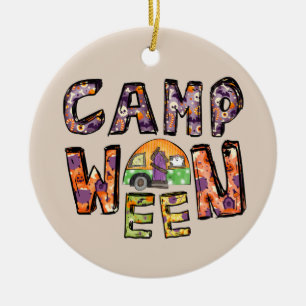 Camp Ween Halloween Camper Design Ceramic Tree Decoration