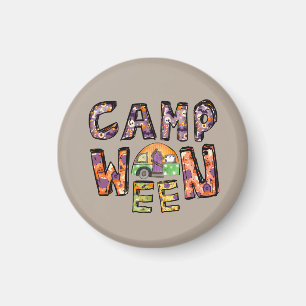 Camp Ween Halloween Camper Design Magnet